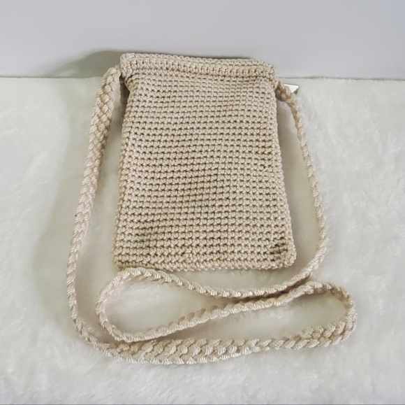 The Sak Crochet Cream Off White Rectangle Essential Phone Crossbody Bag - Picture 2 of 10